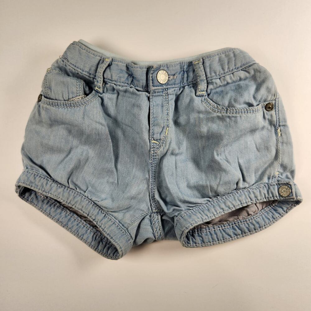 Baby Gap Light Blue Cotton Denim Shorts Baby Girl 18-24 Months Jean Shorts